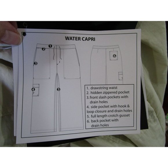 RailRiders Water Capris Ladies Medium Sandflower UPF 30+ NWT Performance Wear - Picture 6 of 16